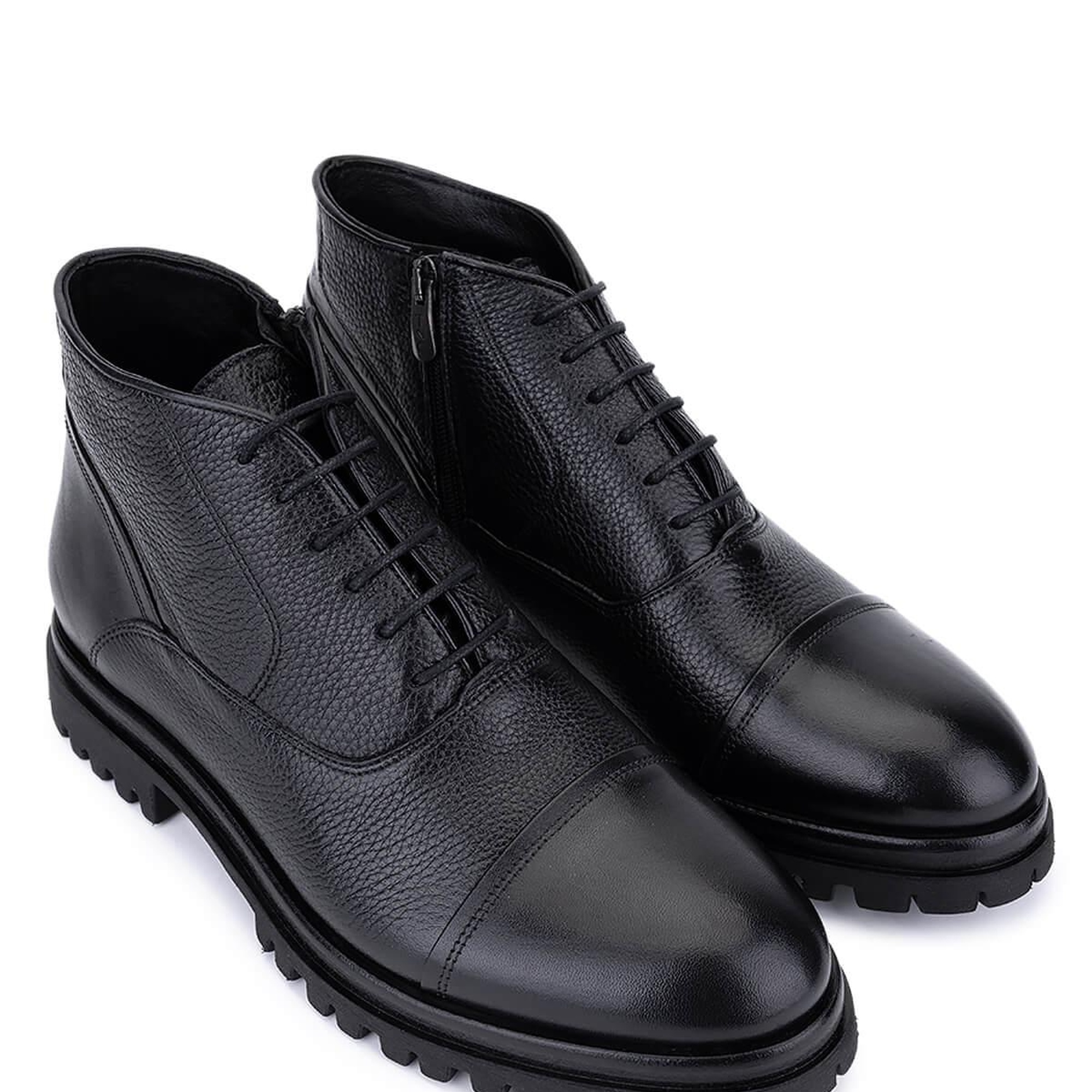 Tamer Tanca Erkek Hakiki Deri Siyah Deri Klasik Bot