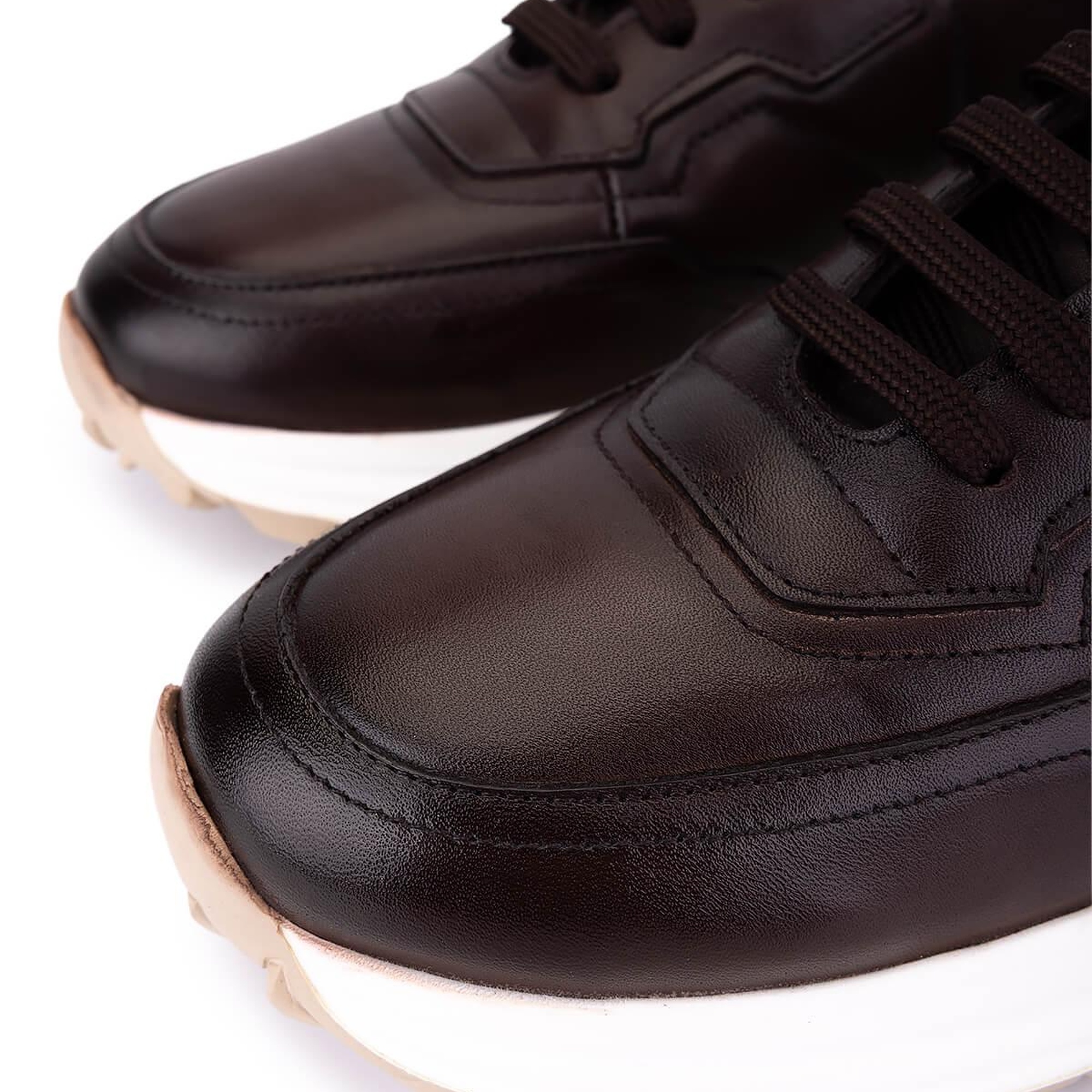 Tamer Tanca Erkek Hakiki Deri Kahverengi Sneakers & Spor Ayakkabı