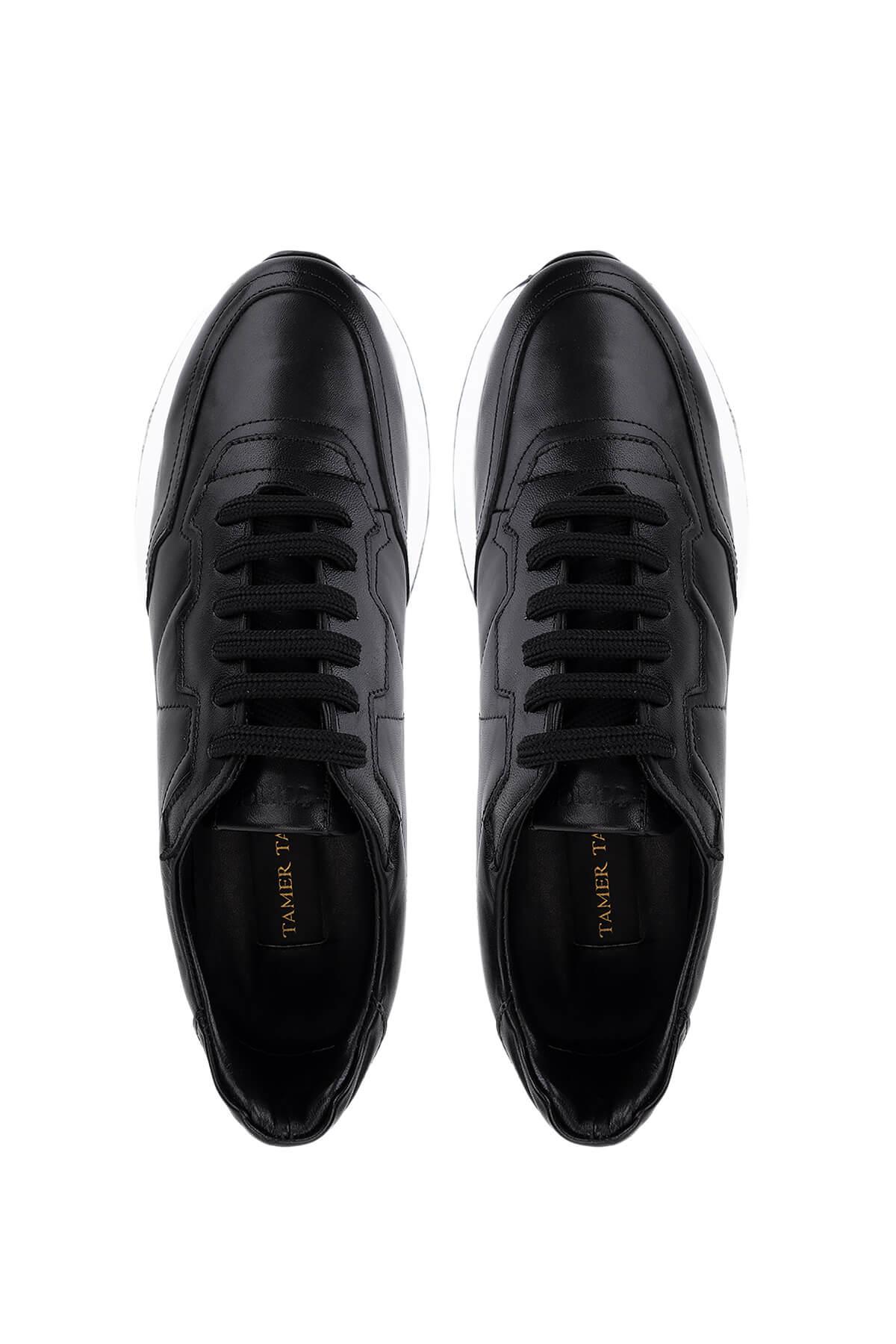Tamer Tanca Tamer Tanca Erkek Hakiki Deri Siyah Sneakers &amp; Spor Ayakkabı | FashFed Siyah - 6. görsel