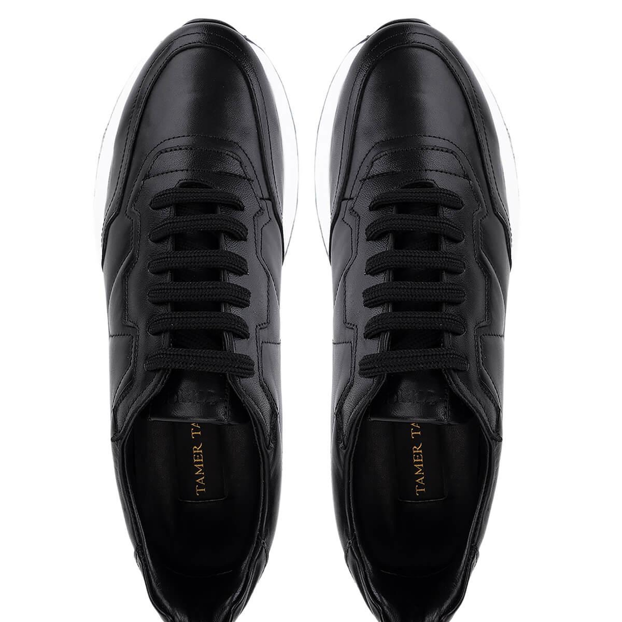 Tamer Tanca Erkek Hakiki Deri Siyah Sneakers & Spor Ayakkabı