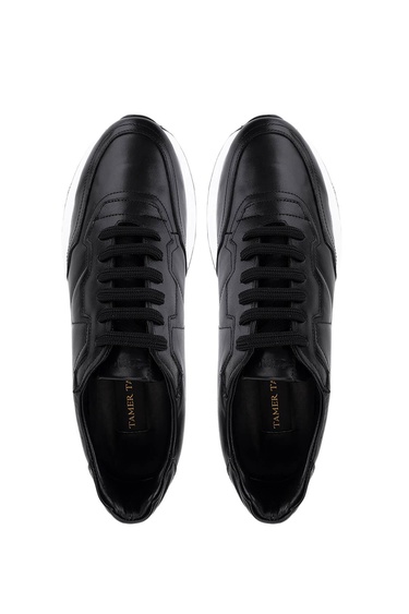  Tamer Tanca Erkek Hakiki Deri Siyah Sneakers & Spor Ayakkabı