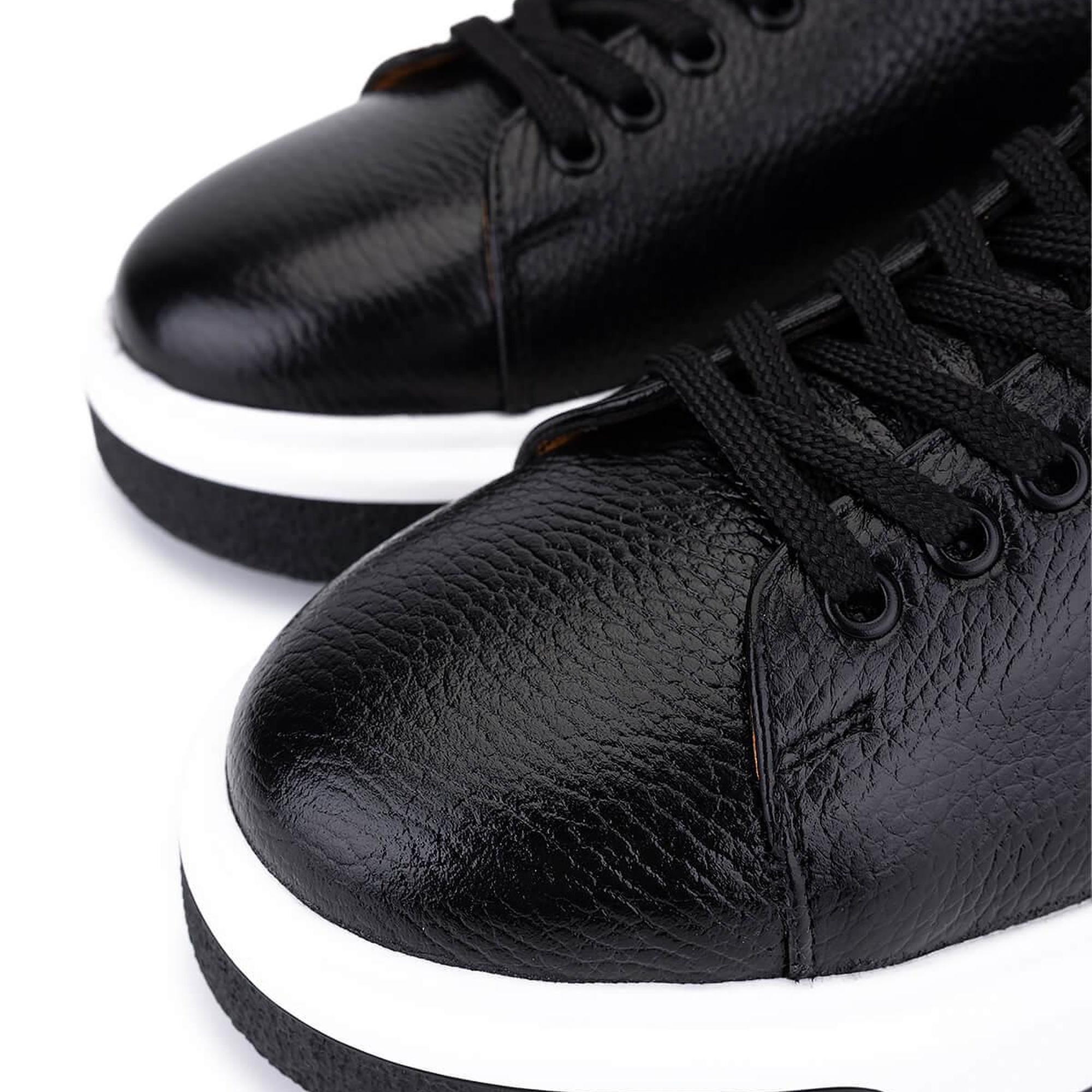 Tamer Tanca Erkek Hakiki Deri Siyah Sneakers & Spor Ayakkabı