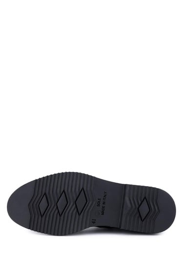  Tamer Tanca Erkek Hakiki Deri Siyah Klasik Bot