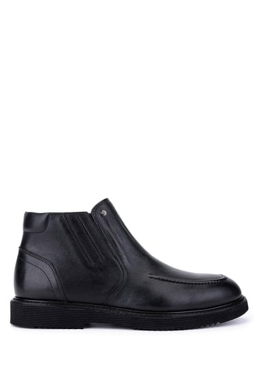  Tamer Tanca Erkek Hakiki Deri Siyah Klasik Bot