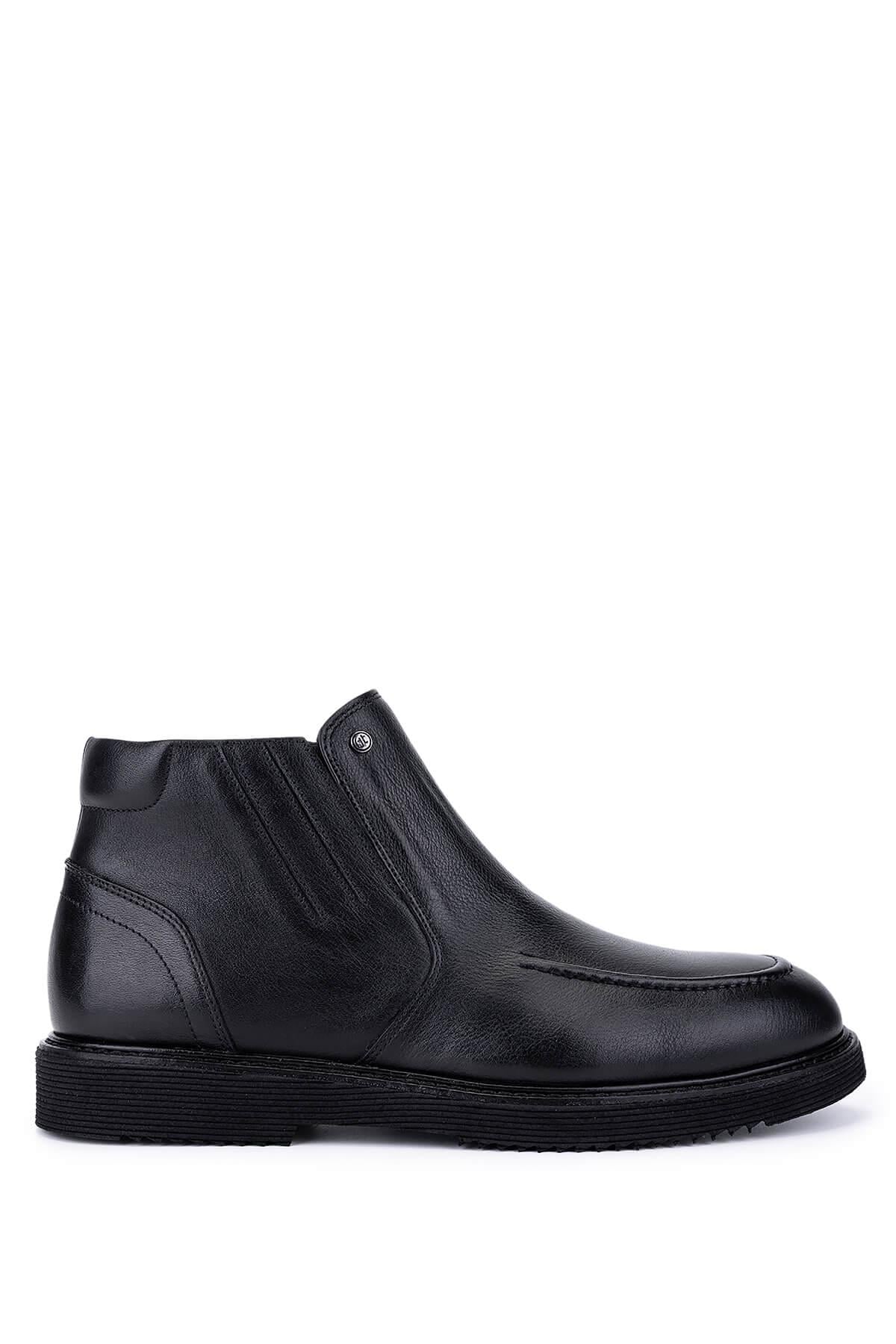  Tamer Tanca Erkek Hakiki Deri Siyah Klasik Bot