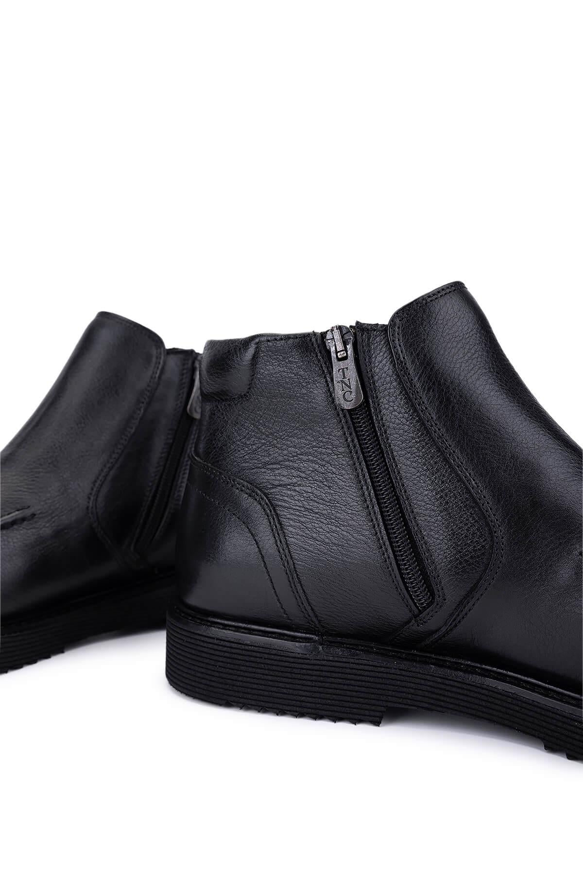 Tamer Tanca Tamer Tanca Erkek Hakiki Deri Siyah Klasik Bot | FashFed Siyah - 6. görsel