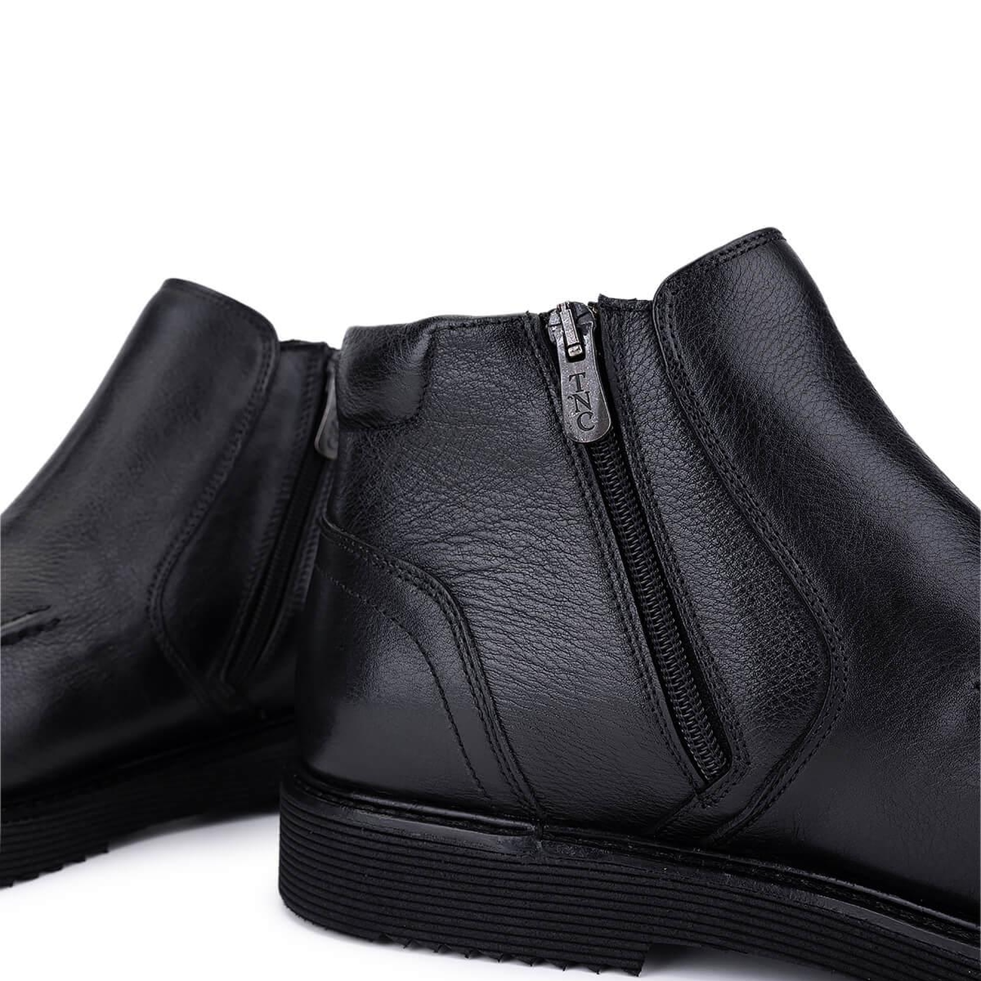 Tamer Tanca Erkek Hakiki Deri Siyah Klasik Bot