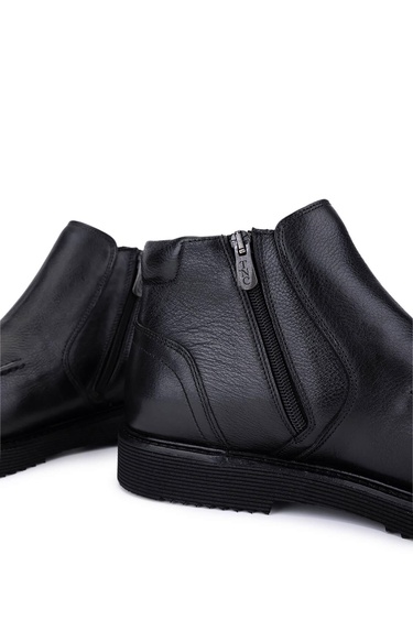  Tamer Tanca Erkek Hakiki Deri Siyah Klasik Bot