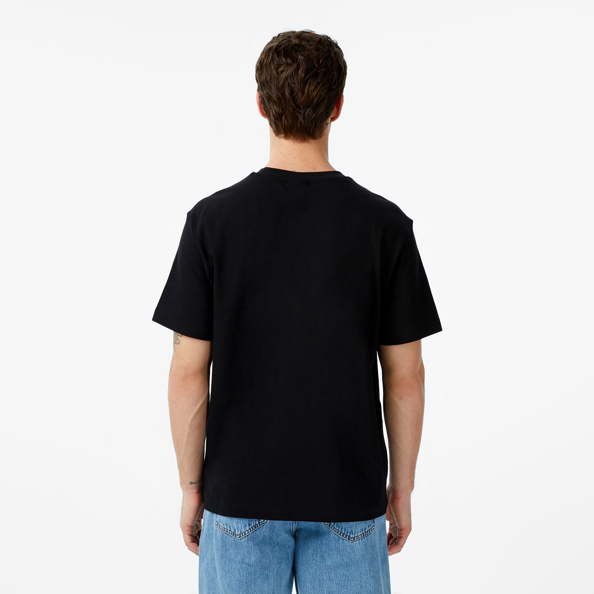 Calvin Klein Stretch Cotton Pique Nano Erkek Siyah T-Shirt