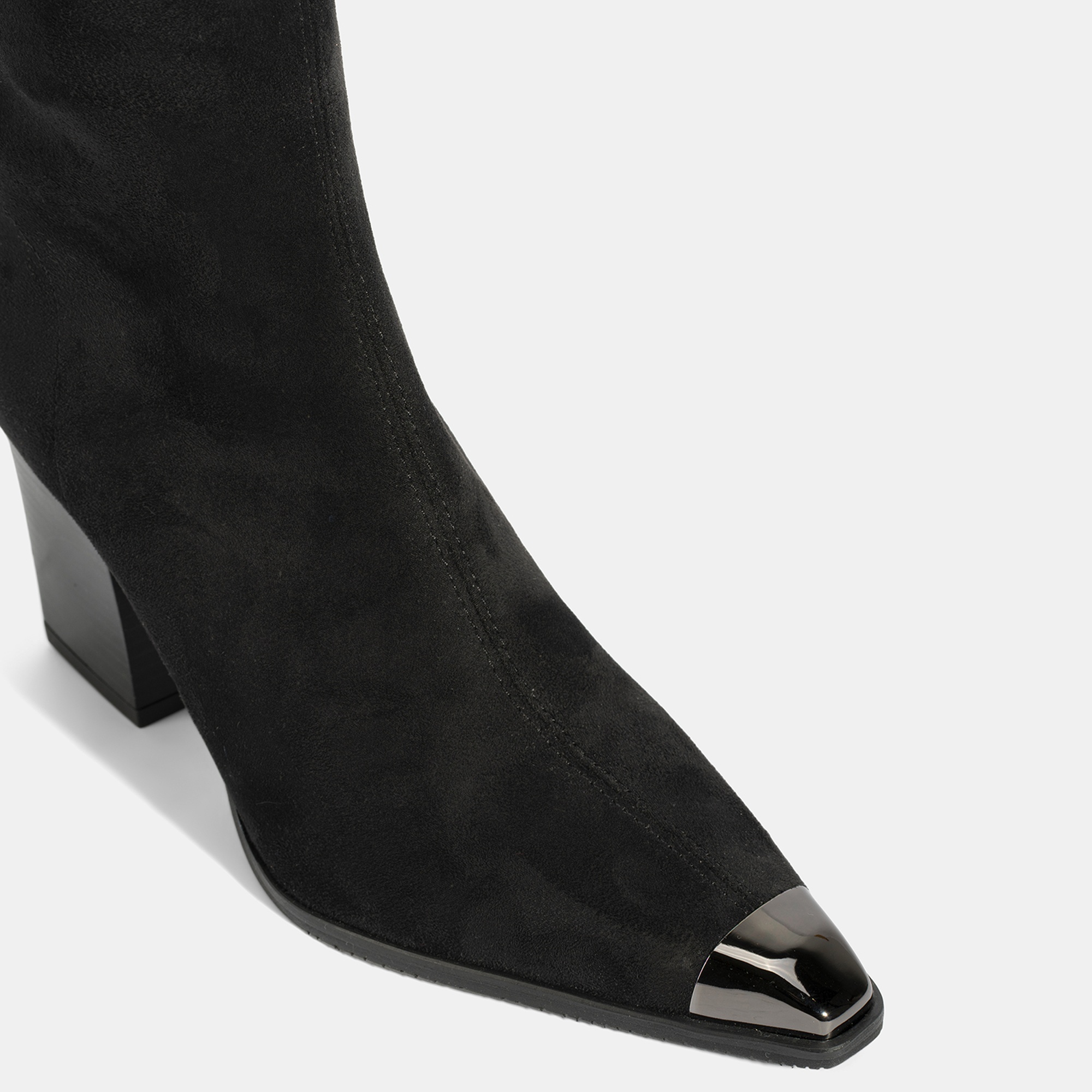 Kadın Siyah Kalın Topuklu Stretch Çizme