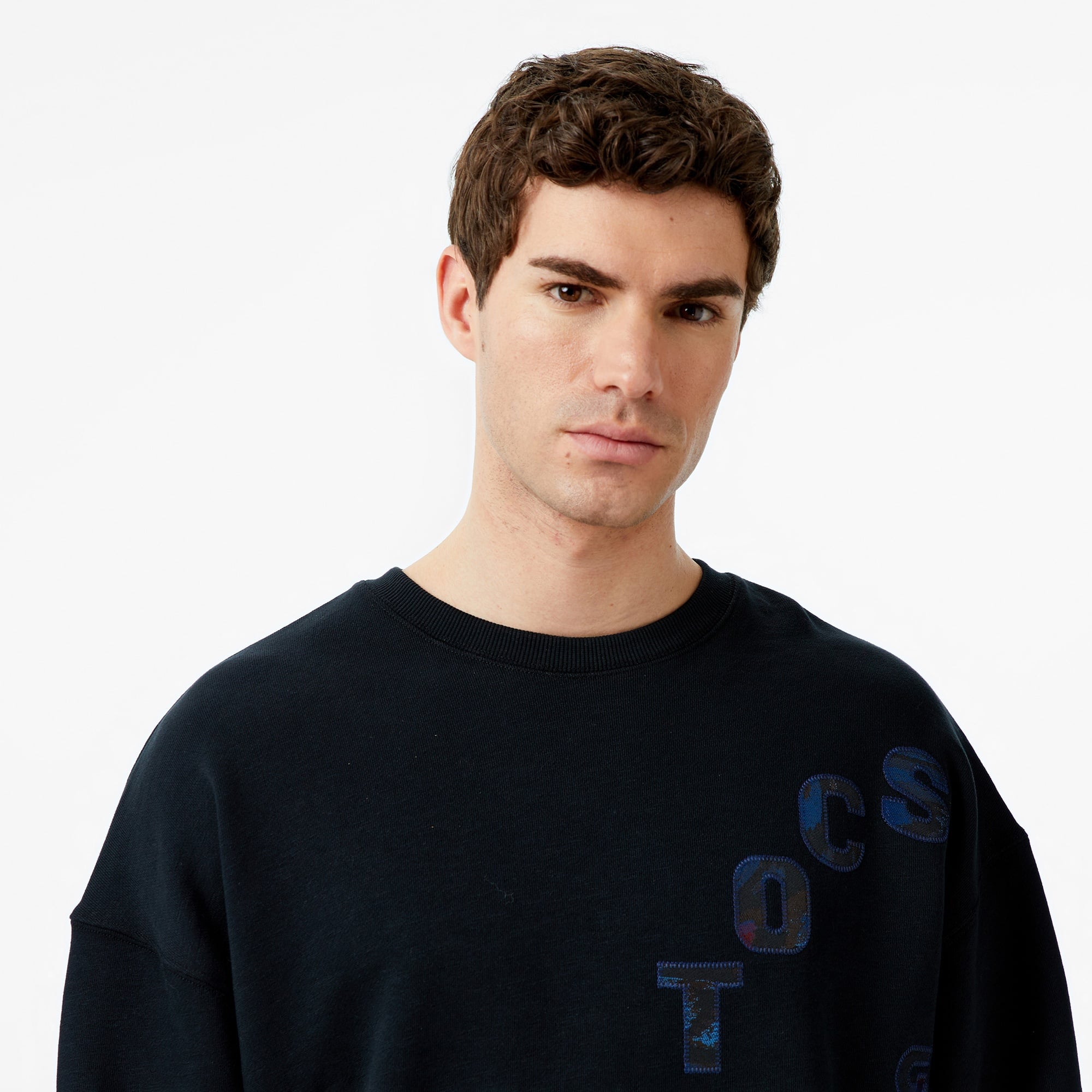 Scotch&Soda Loose Fıt Applique Erkek Gri Sweatshirt