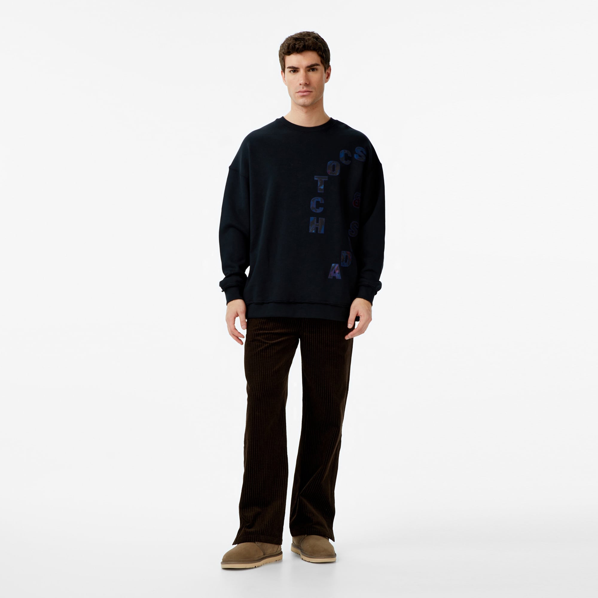 Scotch&Soda Loose Fıt Applique Erkek Gri Sweatshirt
