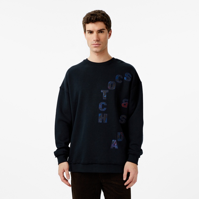  Scotch&Soda Loose Fıt Applique Erkek Gri Sweatshirt