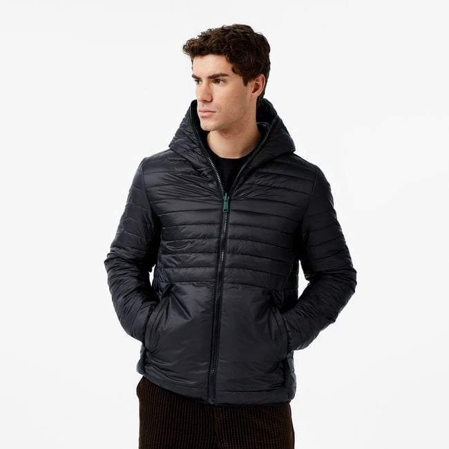  Scotch&Soda Reversible Insulated Lightweight Puffer Erkek Siyah Mont