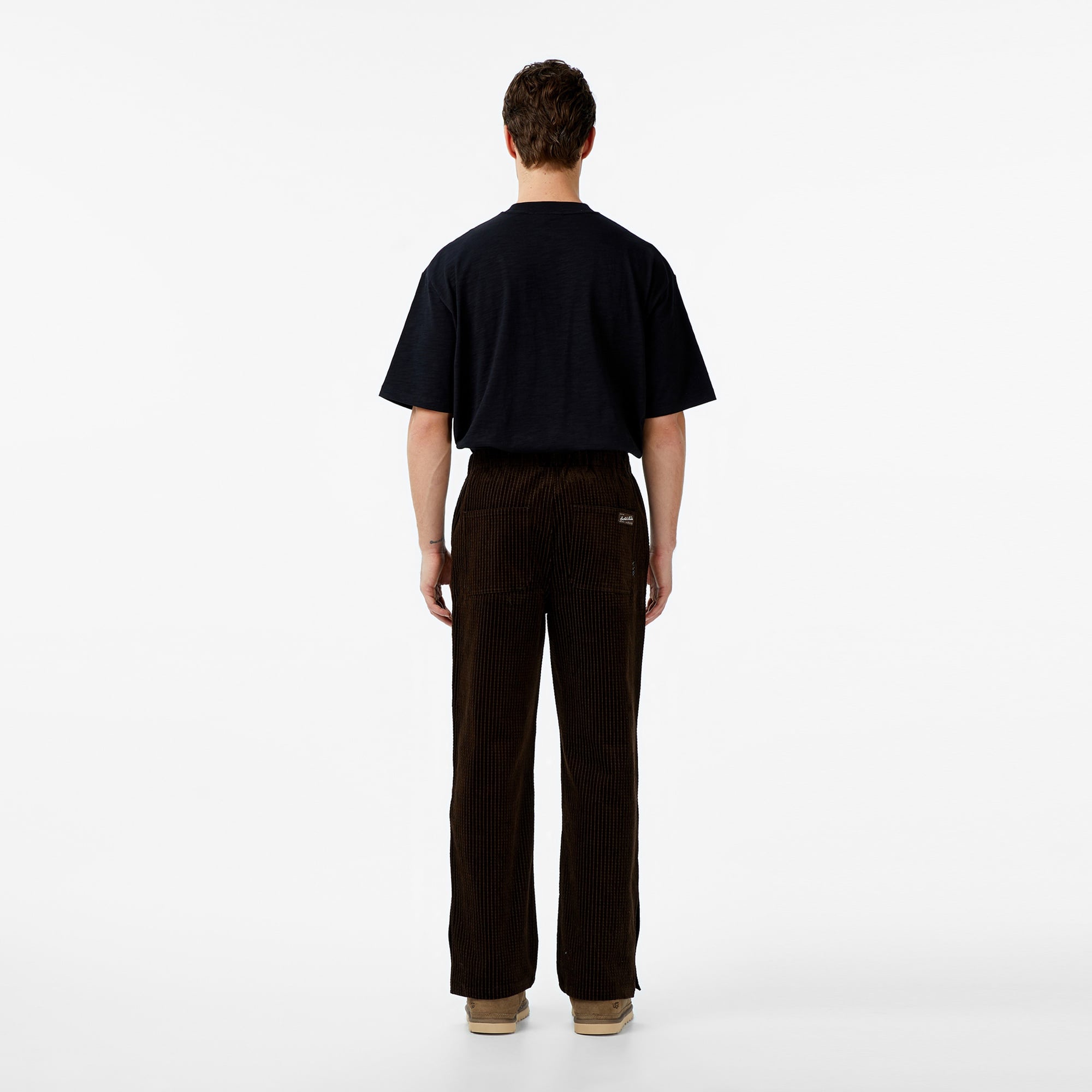 Scotch&Soda Jacquard Cotton-Blend Corduroy Relaxed Fit Erkek Kahverengi Pantolon