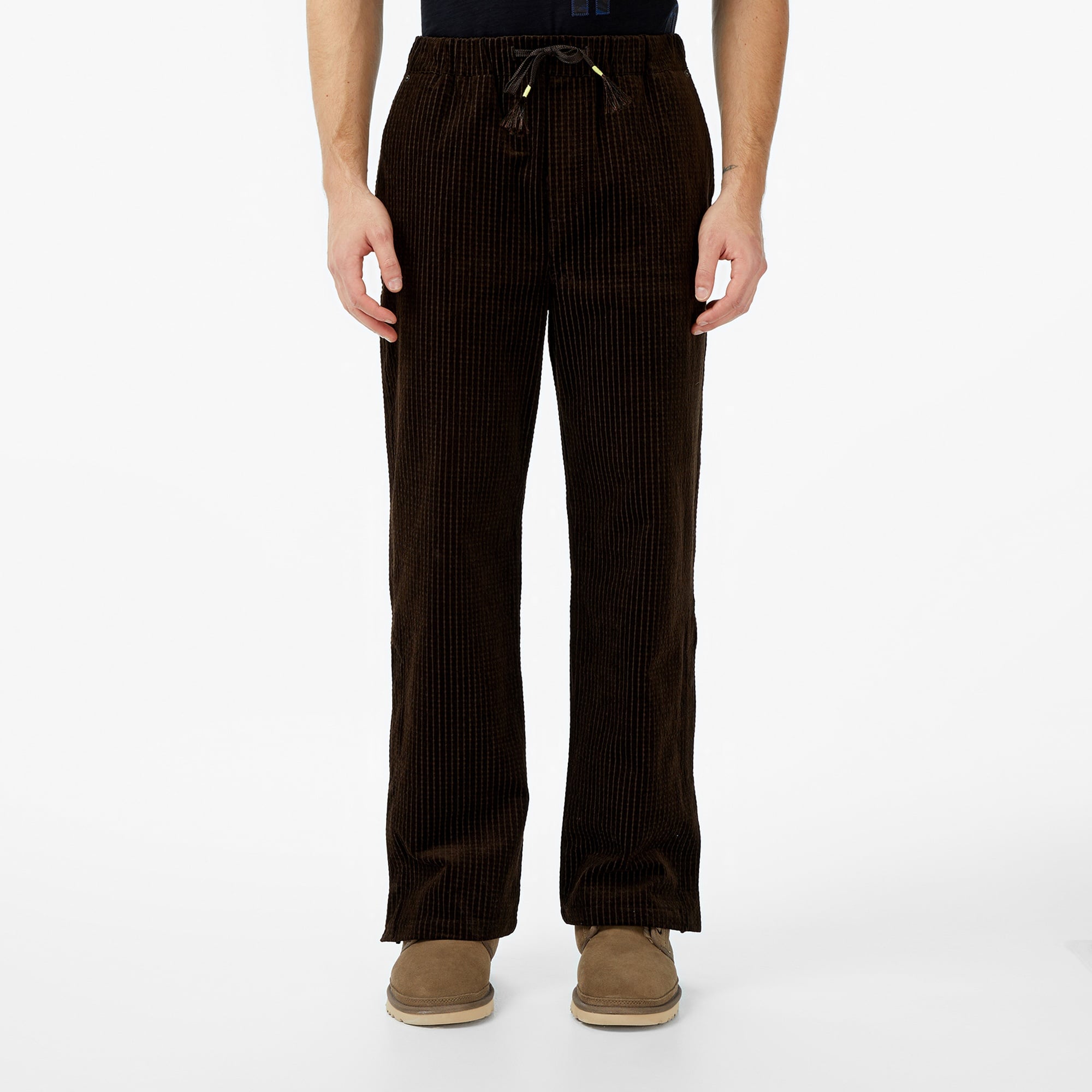 Scotch&Soda Jacquard Cotton-Blend Corduroy Relaxed Fit Erkek Kahverengi Pantolon
