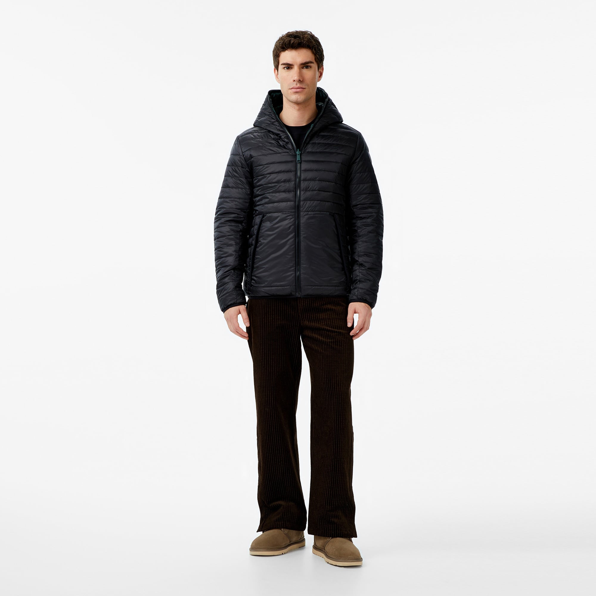 Scotch&Soda Reversible Insulated Lightweight Puffer Erkek Siyah Mont
