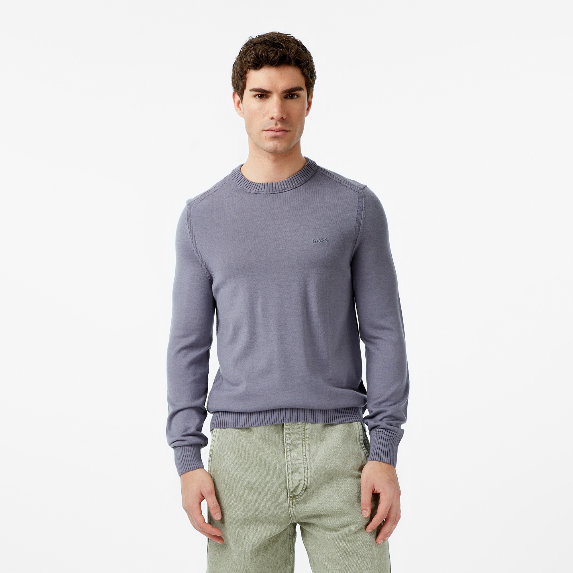 Boss Avac Erkek Gri Triko