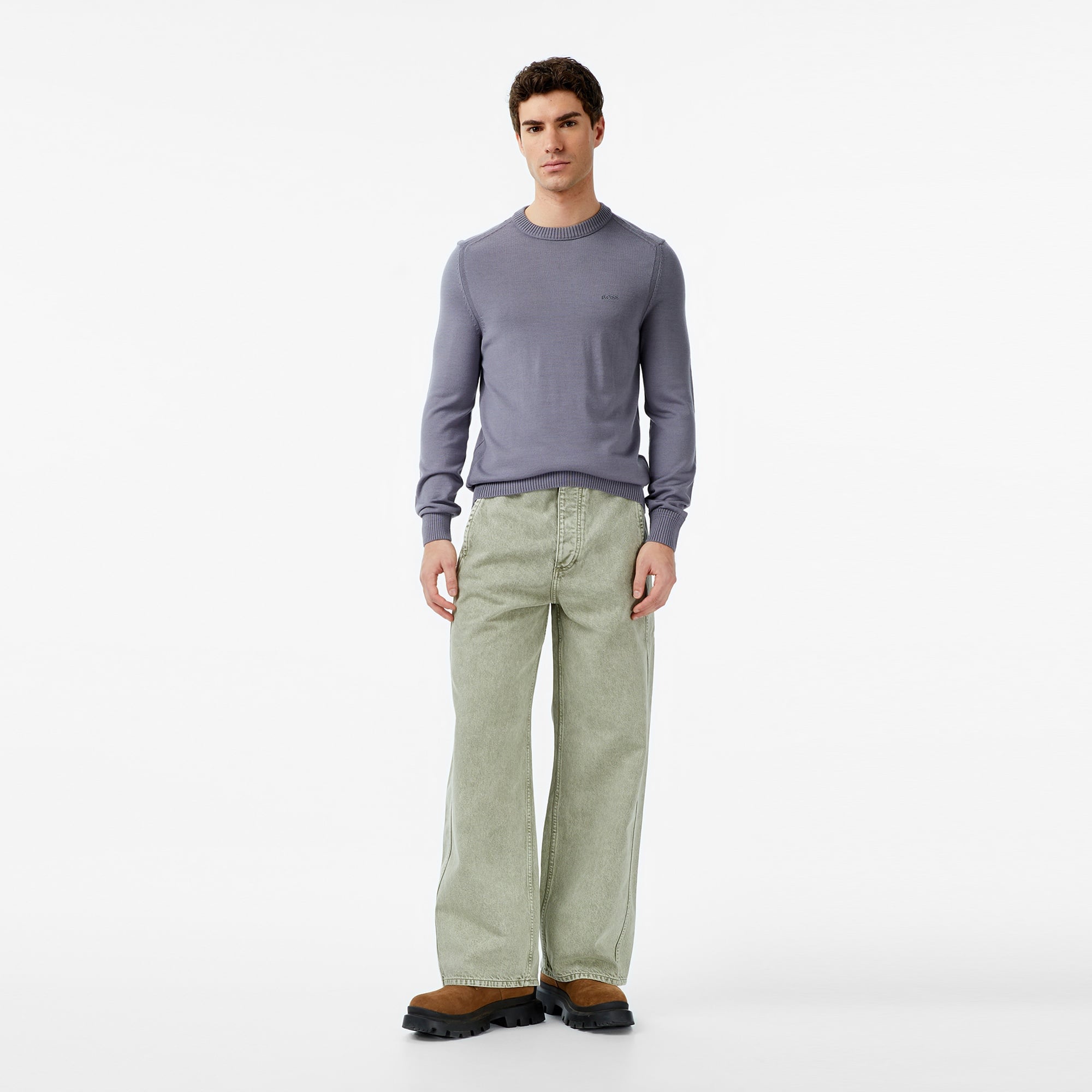 Boss Avac Erkek Gri Triko