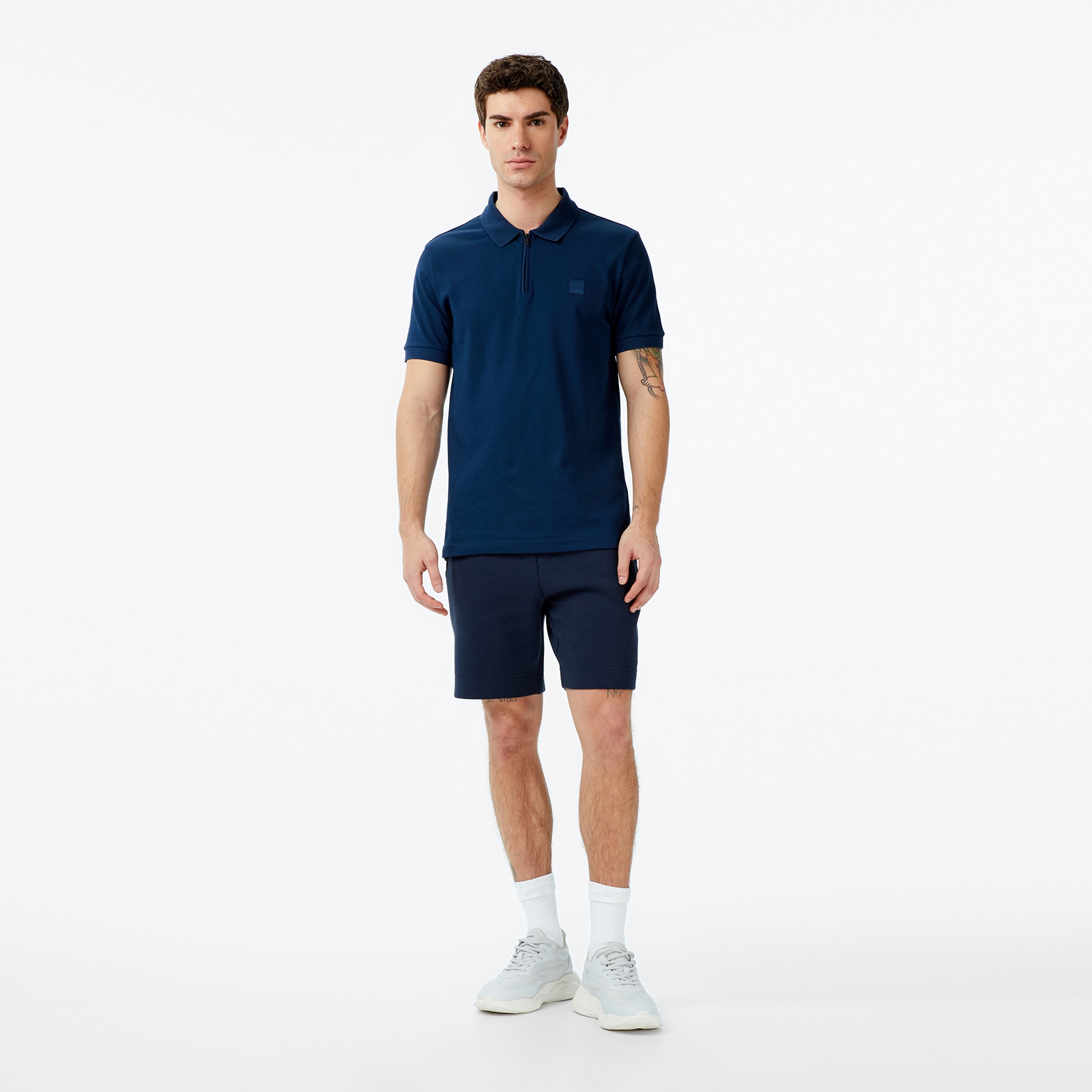 Boss Passerzip Erkek Mavi Polo