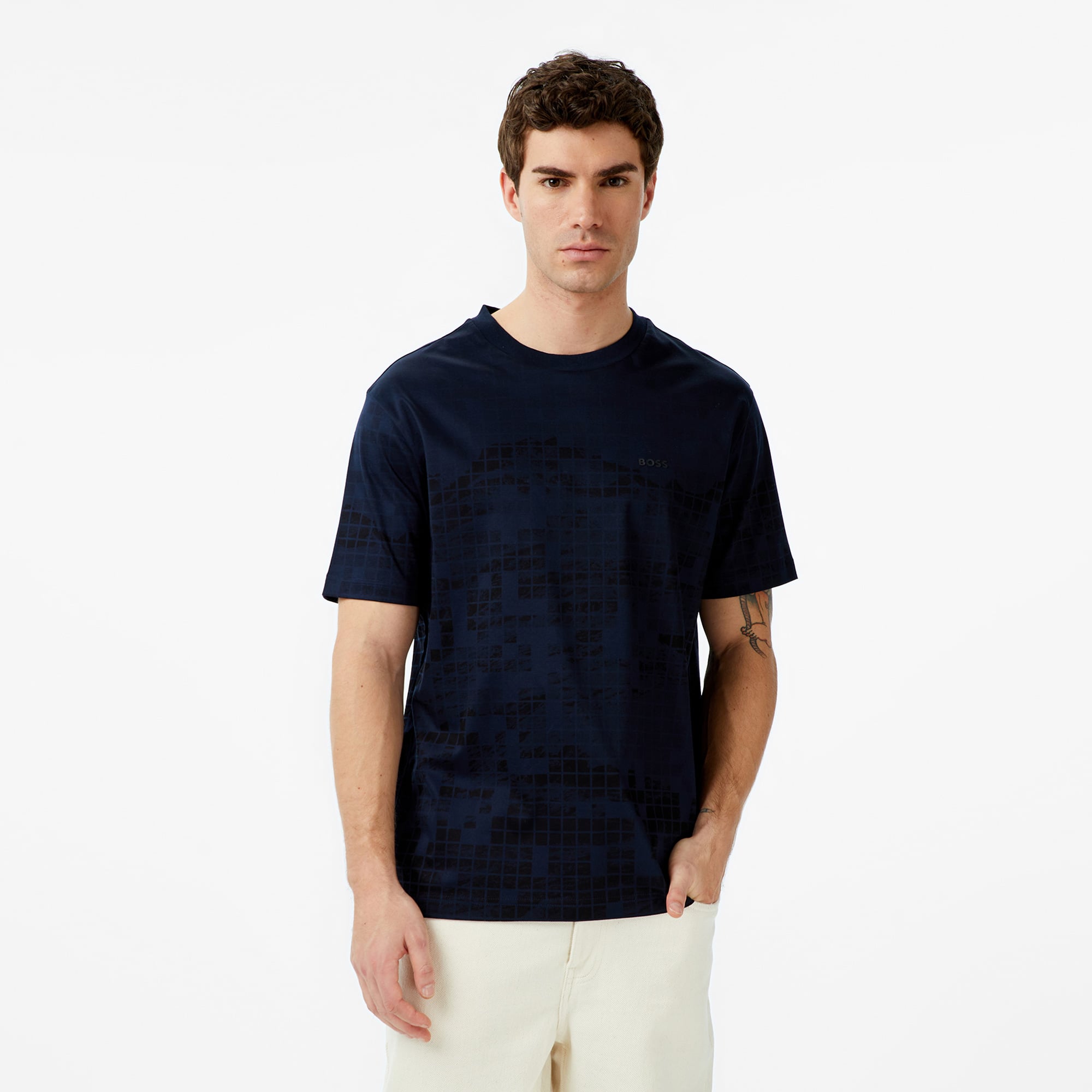  Boss Clash Erkek Lacivert T-Shirt