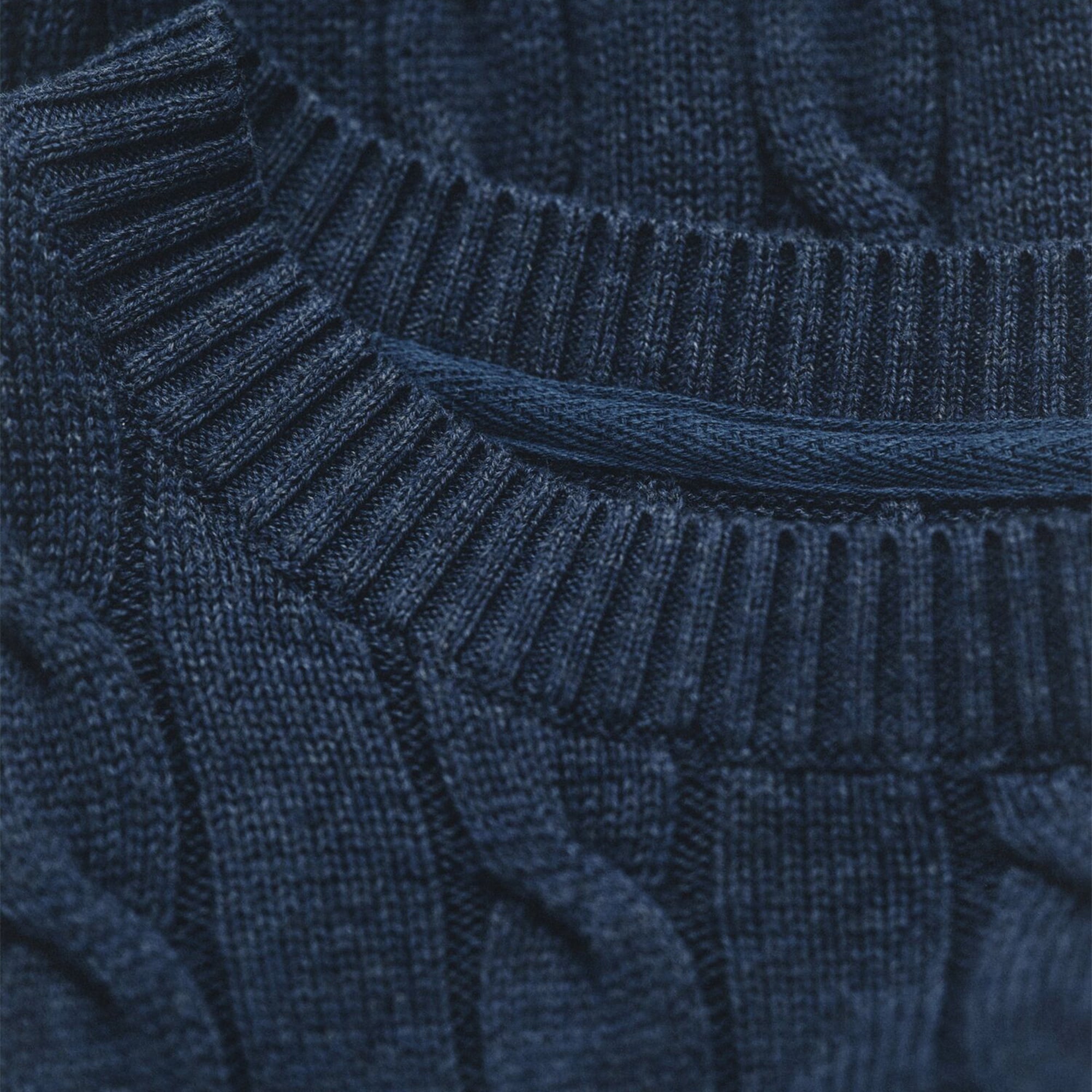 GANT Erkek Lacivert Regular Fit Bisiklet Yaka Örgü Kazak