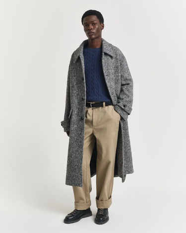  GANT Erkek Lacivert Regular Fit Bisiklet Yaka Örgü Kazak