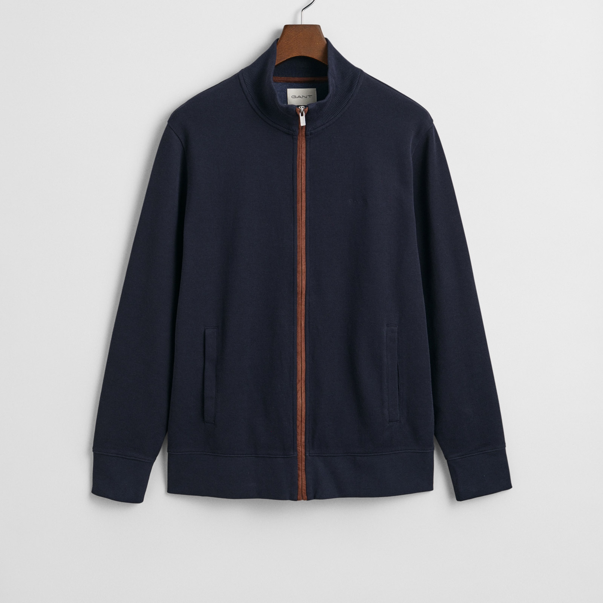 GANT Erkek Lacivert Regular Fit Fermuarlı Hırka