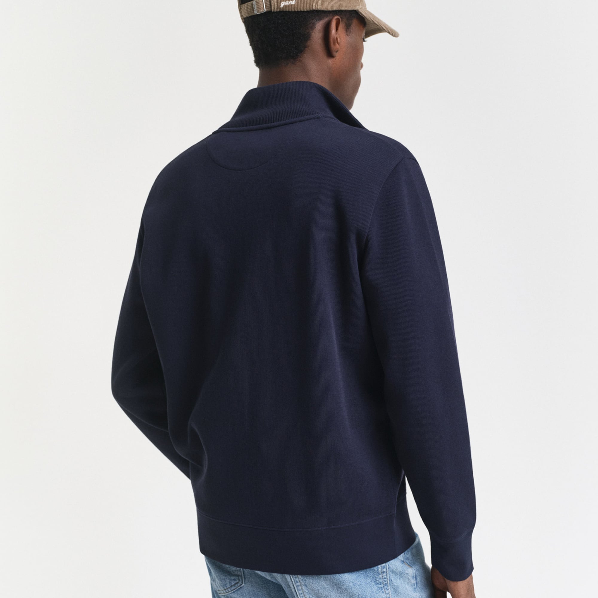 GANT Erkek Lacivert Regular Fit Fermuarlı Hırka