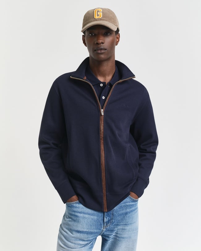  GANT Erkek Lacivert Regular Fit Fermuarlı Hırka
