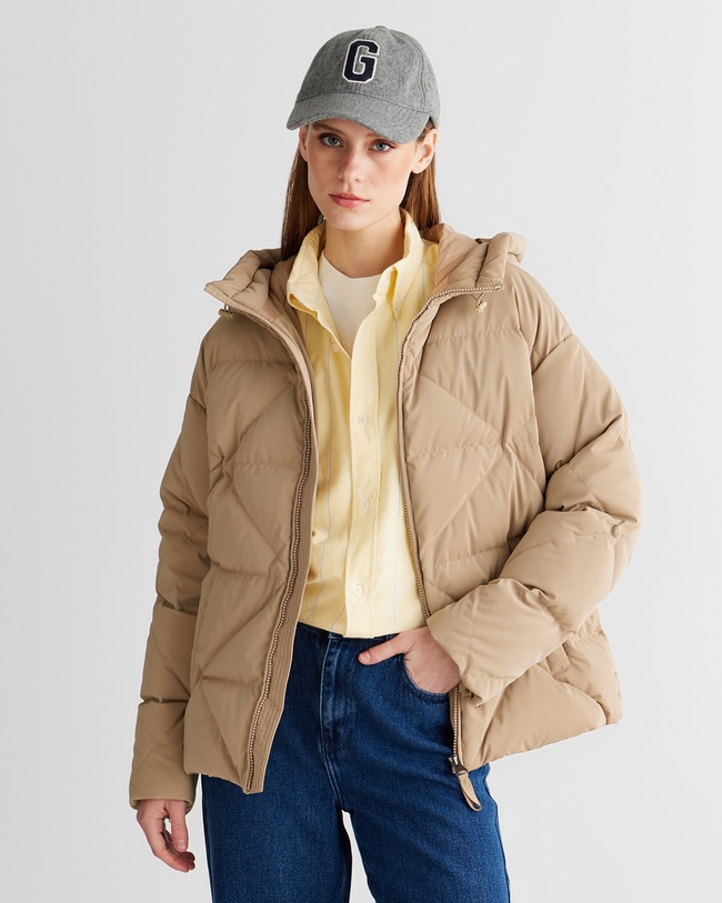  GANT Kadın Bej Regular Fit Fermuarlı Ceket