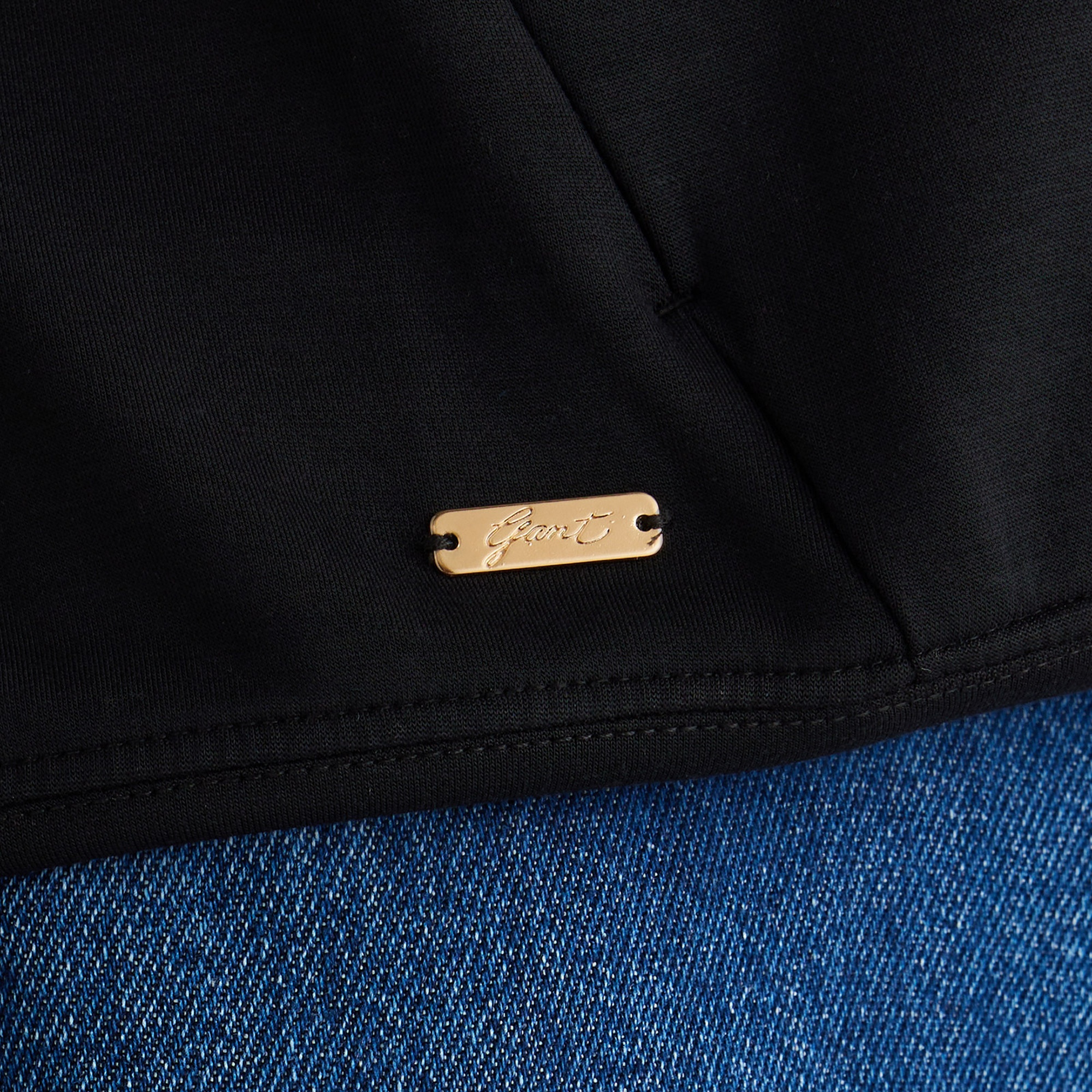 GANT Kadın Siyah Regular Fit Fermuarlı Sweatshirt