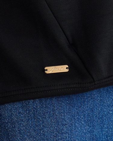  GANT Kadın Siyah Regular Fit Fermuarlı Sweatshirt