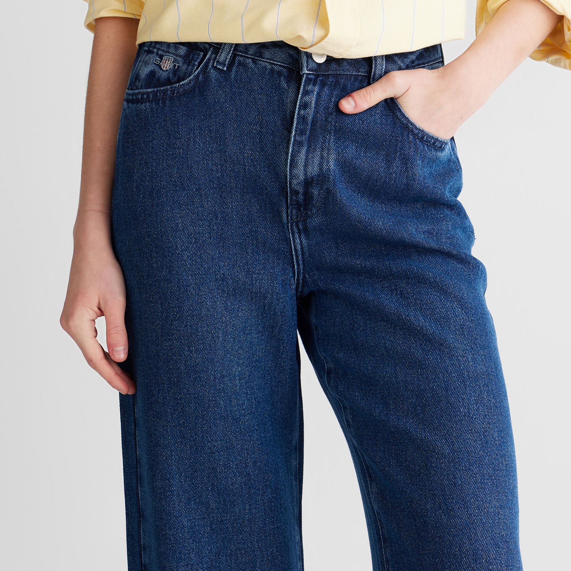 GANT Kadın Mavi Regular Fit  Pantolon