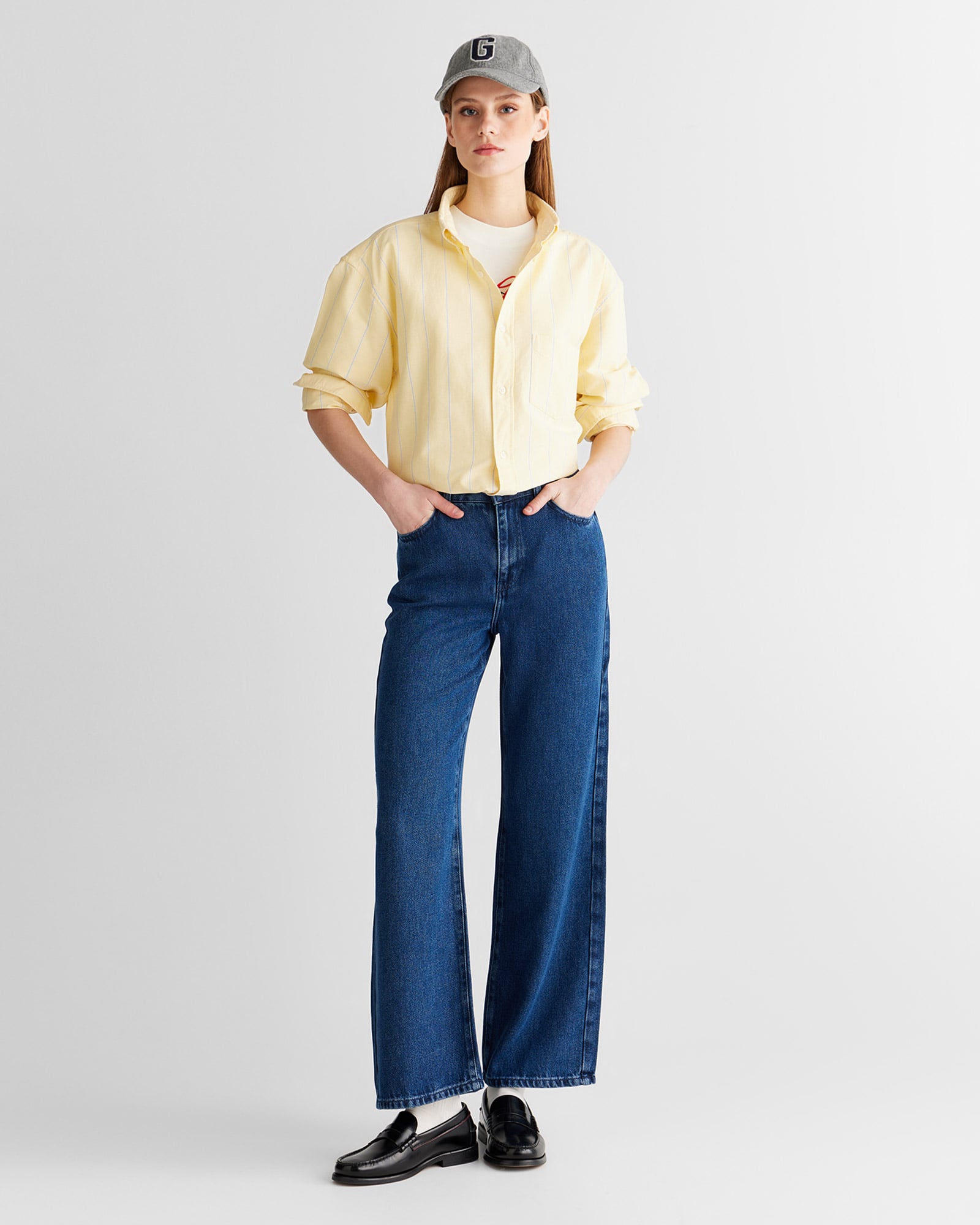  GANT Kadın Mavi Regular Fit  Pantolon