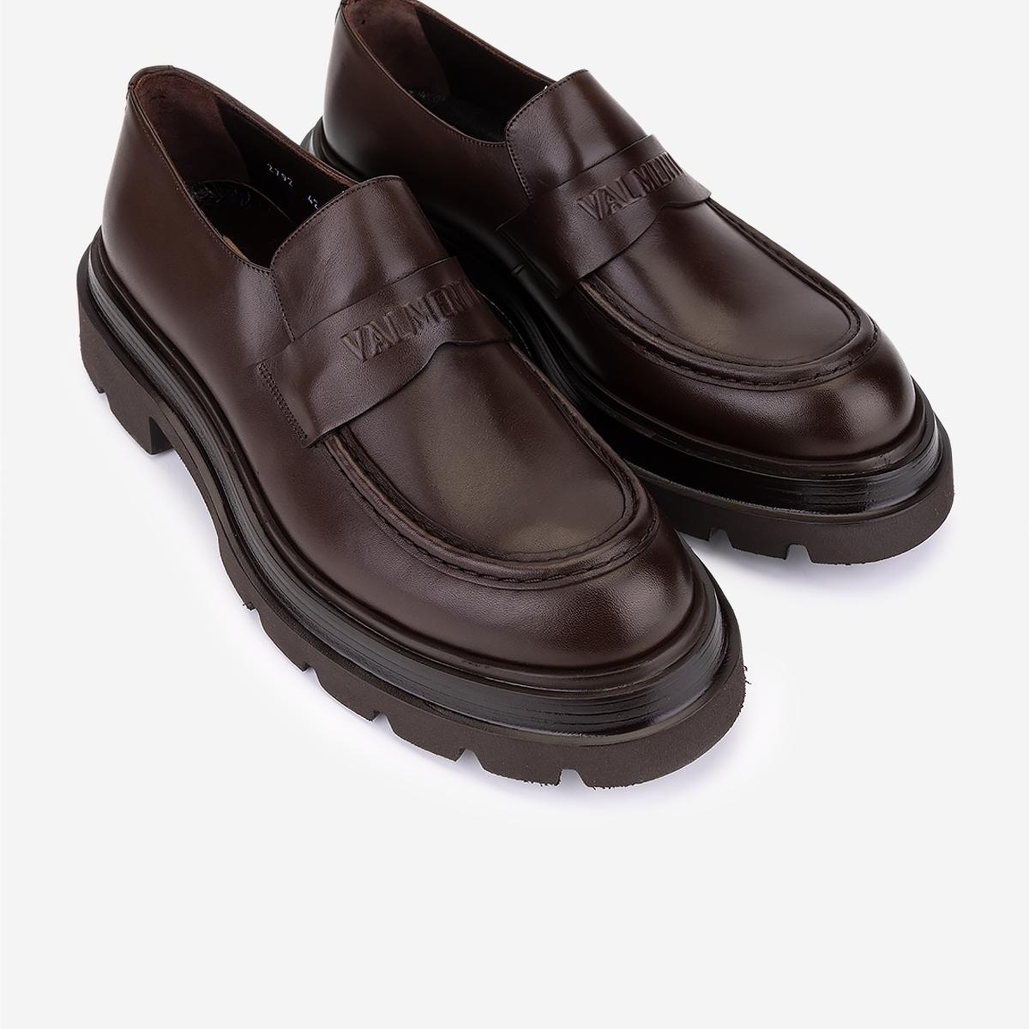 Valmenti Erkek Hakiki Deri Kahverengi Loafer Ayakkabı