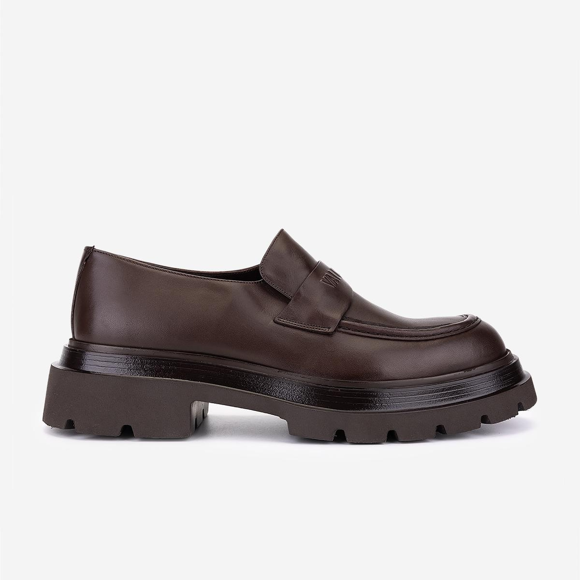 Valmenti Erkek Hakiki Deri Kahverengi Loafer Ayakkabı