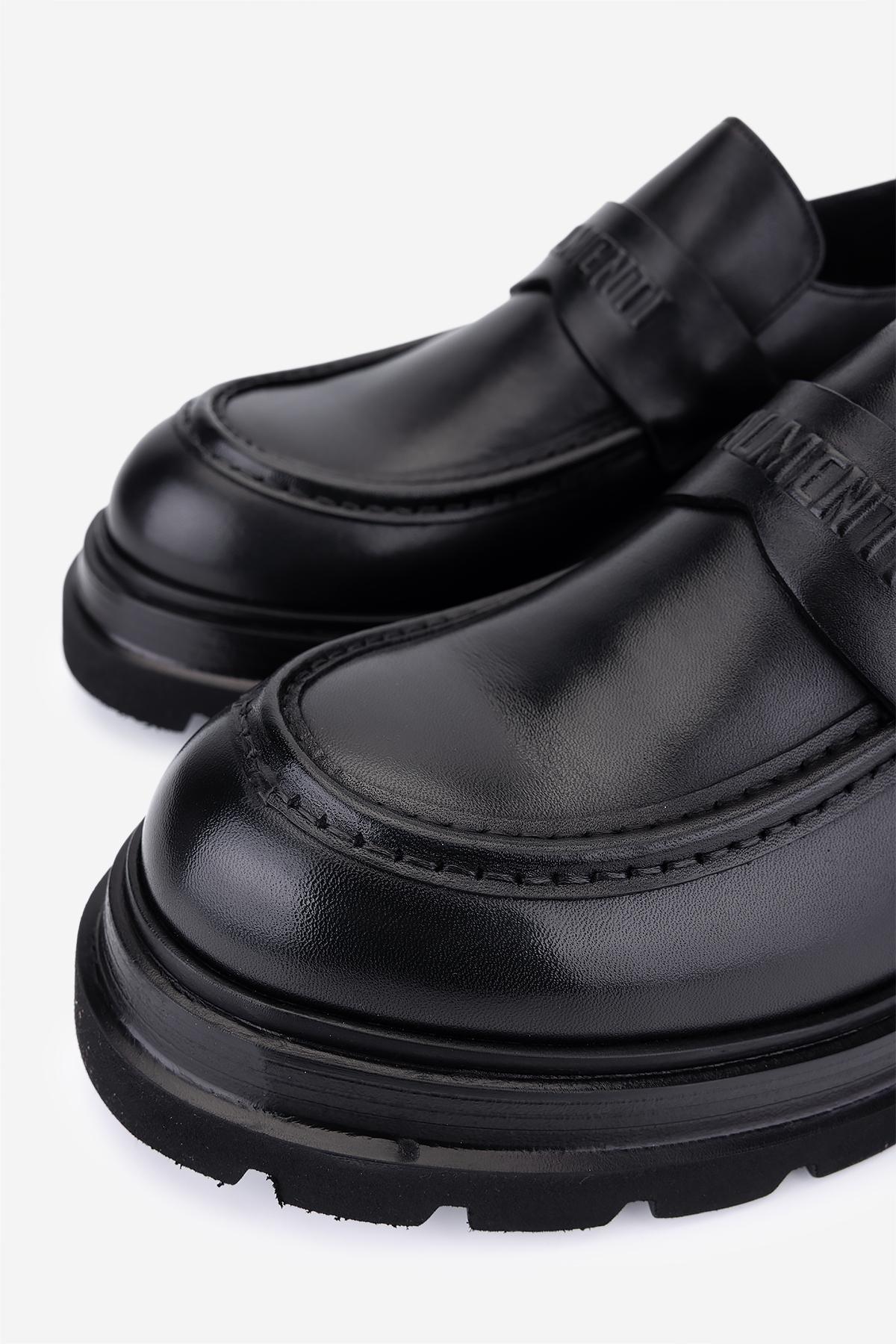 Valmenti Valmenti Erkek Hakiki Deri Siyah Loafer Ayakkabı Casual Ayakkabı | FashFed Siyah - 3. görsel