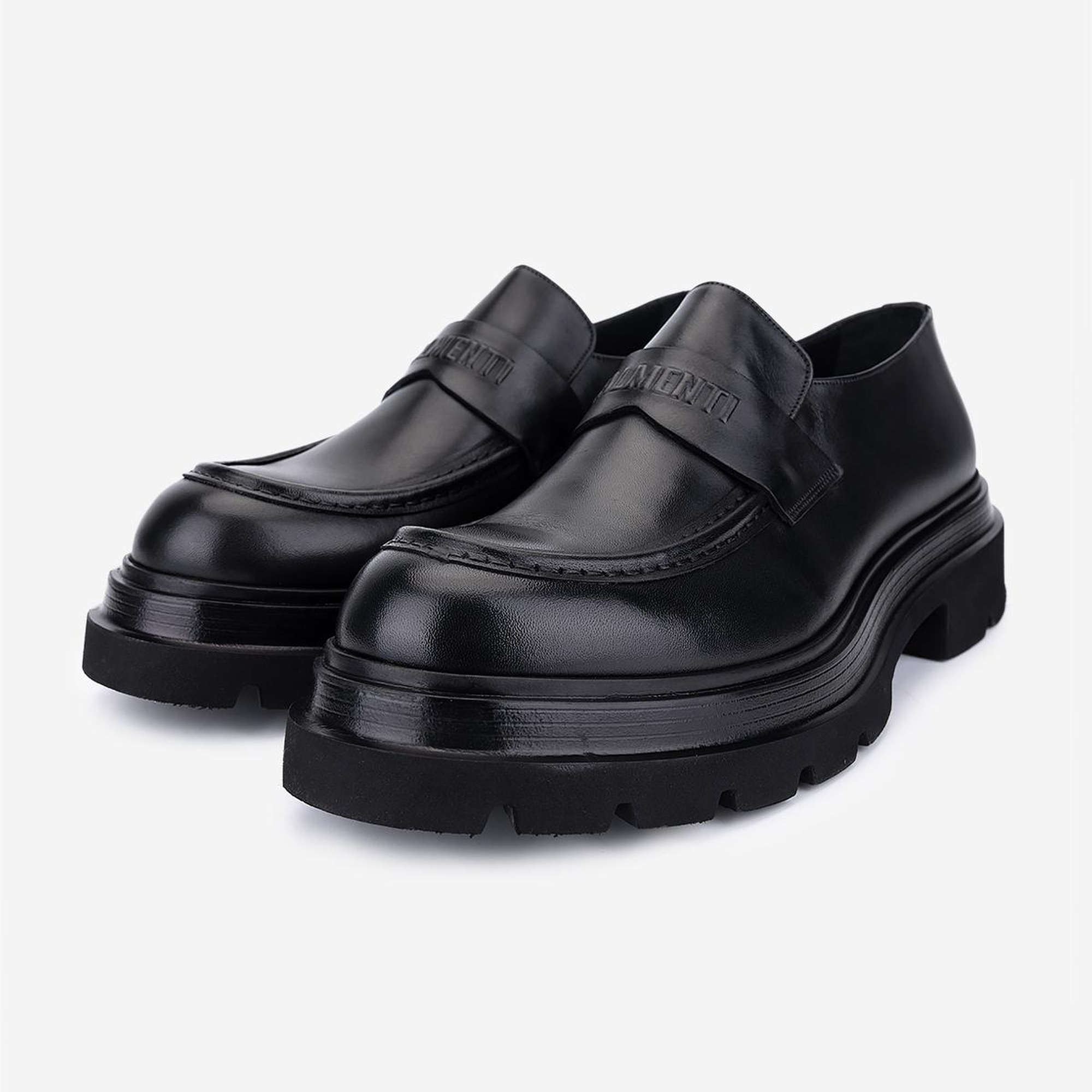 Valmenti Erkek Hakiki Deri Siyah Loafer Ayakkabı