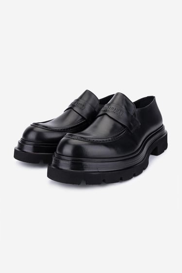  Valmenti Erkek Hakiki Deri Siyah Loafer Ayakkabı