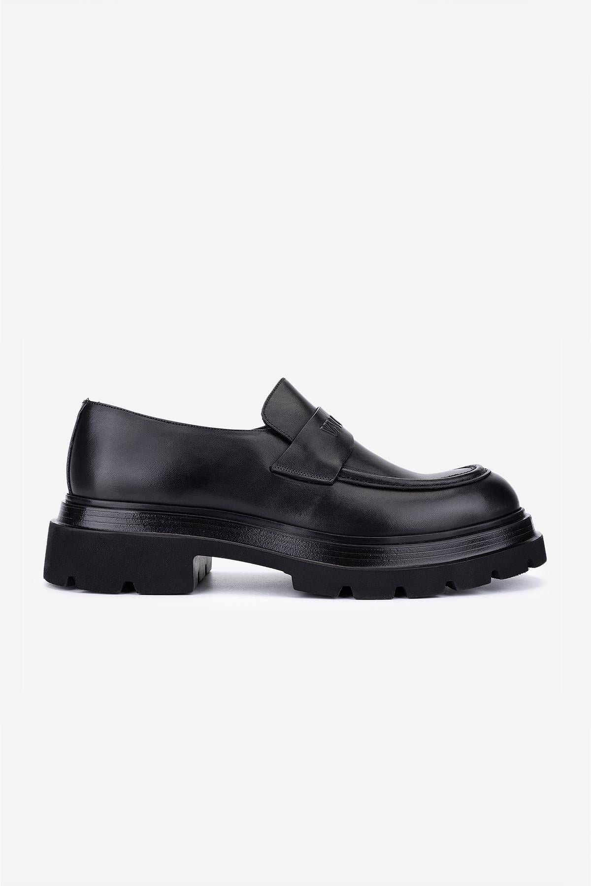 Valmenti Valmenti Erkek Hakiki Deri Siyah Loafer Ayakkabı Casual Ayakkabı | FashFed Siyah - 2. görsel