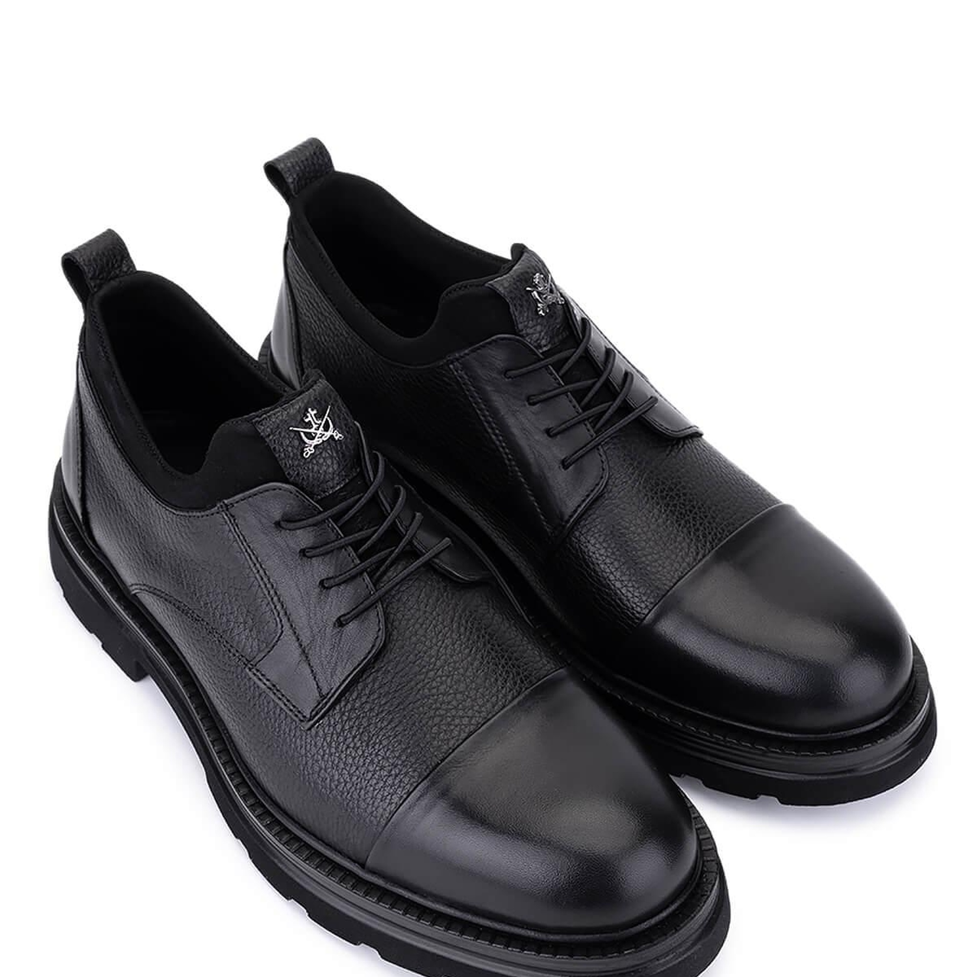 Tamer Tanca Erkek Hakiki Deri Siyah Casual Ayakkabı