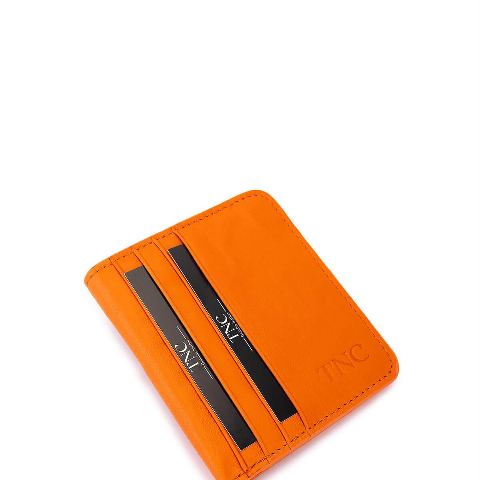 Tamer Tanca Unisex Hakiki Deri Turuncu Kartlık