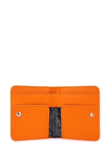  Tamer Tanca Unisex Hakiki Deri Turuncu Kartlık