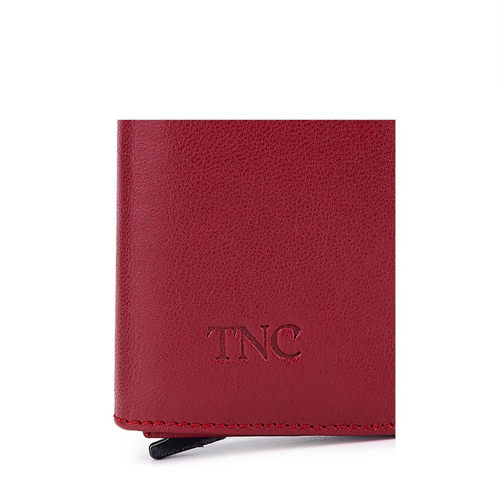 Tamer Tanca Erkek Hakiki Deri Bordo Kartlık