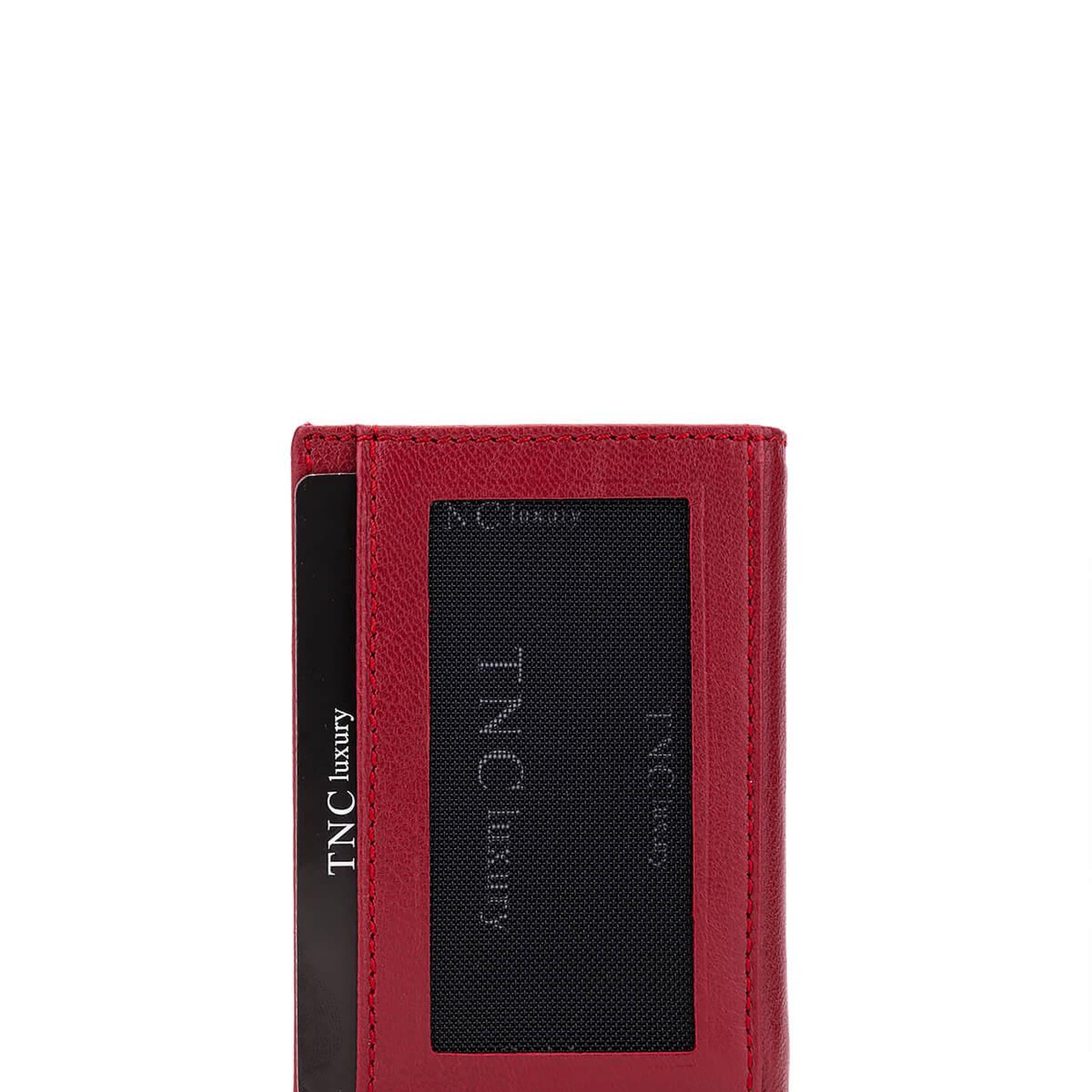 Tamer Tanca Erkek Hakiki Deri Bordo Kartlık