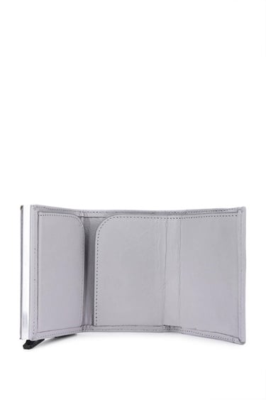  Tamer Tanca Erkek Hakiki Deri Gri Kartlık