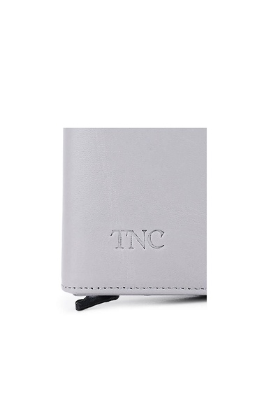  Tamer Tanca Erkek Hakiki Deri Gri Kartlık