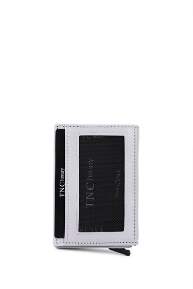  Tamer Tanca Erkek Hakiki Deri Gri Kartlık