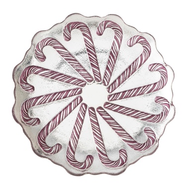  BASTON ŞEKER DESENLİ AYAKLI SUNUM 21 CM